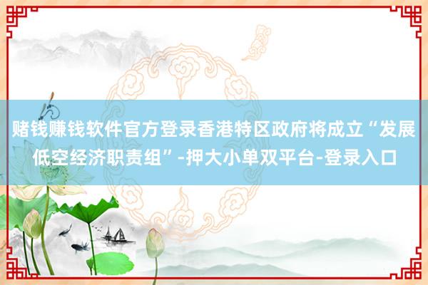 赌钱赚钱软件官方登录香港特区政府将成立“发展低空经济职责组”-押大小单双平台-登录入口